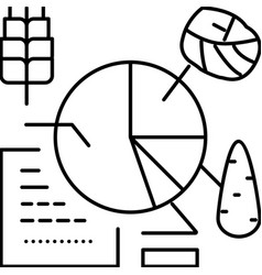 Crop Analytics Smart Farm Line Icon