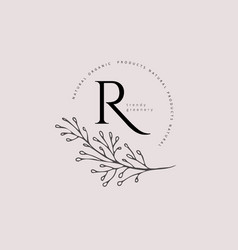 Minimal Feminine Floral Monogram And Logo Hand