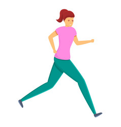 Running Personal Trainer Icon Cartoon Style