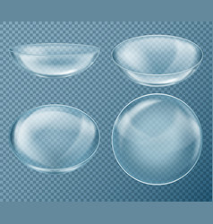 Set With Contact Lenses To Correct Vision