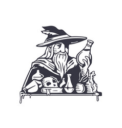 An Alchemist At His Table With Ingredients