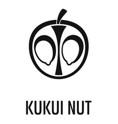 Kukui Nut Icon Simple Style