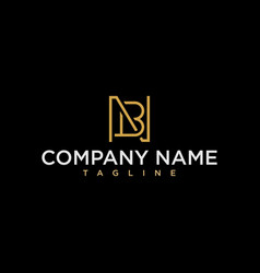 Nb Or Bn Luxury Initial Logo Design