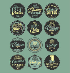 Premium Quality Retro Badges Collection Blue