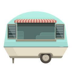 Food Trailer Icon Cartoon Festival Truck