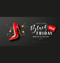 Black Friday Sale Background With Red High-heeled