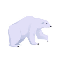 Sad Going Polar Bear Flat Style