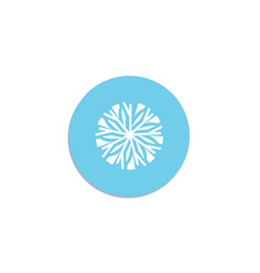 Snowflake Flat Icon Winter Sign