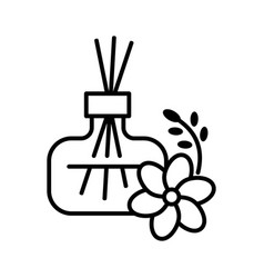 Flower Vase With Sticks Spa Outline Icon