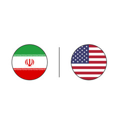 Iran And Usa Flag Circle