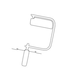 Continuous Line Drawing Of Coping Saw Simple Flat