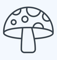 Icon Mushroom Related To Fruit And Vegetable Line