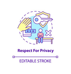 Respect For Privacy Concept Icon