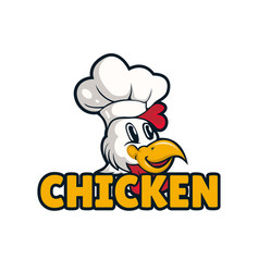 Fried Chicken Rooster Chef Mascot Logo For Food