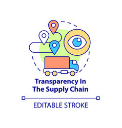 Transparency In Supply Chain Concept Icon