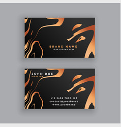 Black And Copper Business Card Design