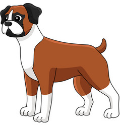 Boxer Dog Cartoon Colored Clipart