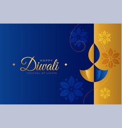 Indian Diwali Festival Greeting Card With