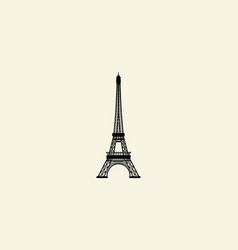 Line Art Eiffel Tower Logo