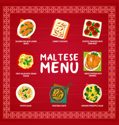 Maltese Cuisine Malta Food Cartoon Poster