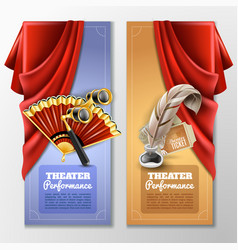 Theatre And Stage Banners Set