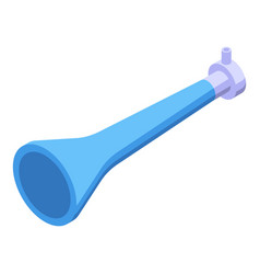 Blue Vuvuzela Icon Isometric Soccer