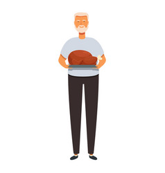 Fried Chicken At Home Icon Cartoon Senior