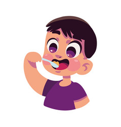 Kid Eating With Spoon