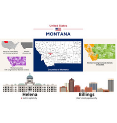 Montana Counties Map And Congressional Districts