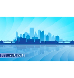 Pittsburgh City Skyline Silhouette Background