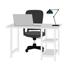 Home Office Desk Workspace With Table And Chair