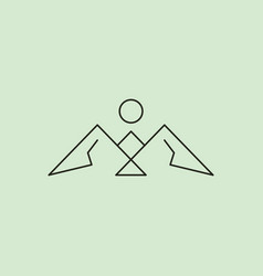 Line Art Mountain Minimalist Logo Designsimple