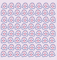 Cute Halloween Love Ghosts Pattern