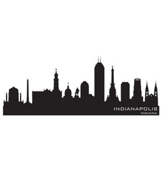 Indianapolis Indiana City Skyline Silhouette