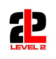 Level 2 Icon Flat Design