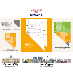 Nevada Counties Map And Congressional Districts