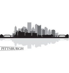 Pittsburgh City Skyline Silhouette Background