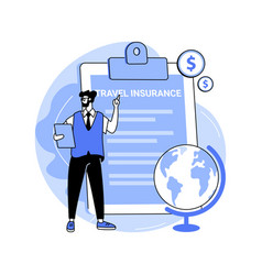 Sell Travel Insurance Isolated Cartoon