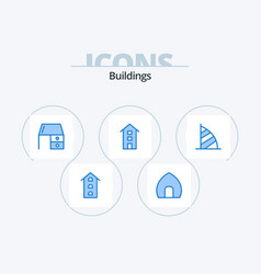 Buildings Blue Icon Pack 5 Icon Design Dubai