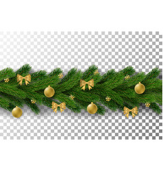 Merry Christmas Garland Isolated White Transparent