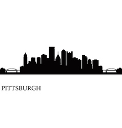 Pittsburgh City Skyline Silhouette Background