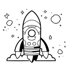 Space Rocket Icon Cartoon