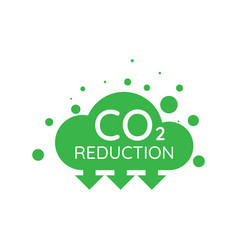 Co2 Reduction Cloud Icon Isolated Image In Flat