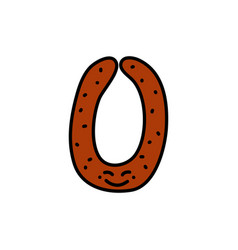 Doodle Sausage With Smiling Face