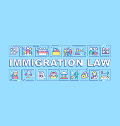 Immigration Law Word Concepts Banner