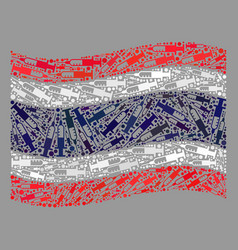 Waving Inoculation Thailand Flag - Collage