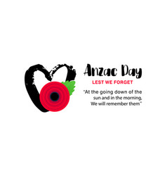 Anzac Day Poster Lest We Forget Hand