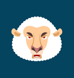 Sheep Angry Ewe Evil Emoji Farm Animal Aggressive