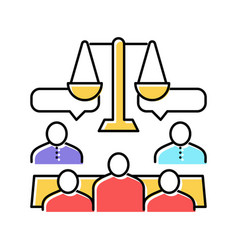 Arbitration Law Dictionary Color Icon