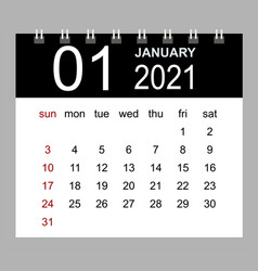 Business Calendar 2021 January Notebook